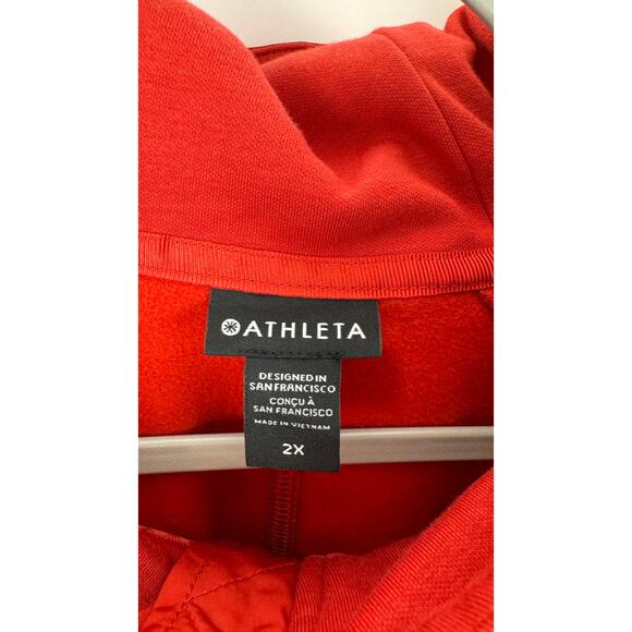 Athleta On My Way Triumph Hoodie Red Womens Plus Size 2X New Athleisure - Picture 10 of 11